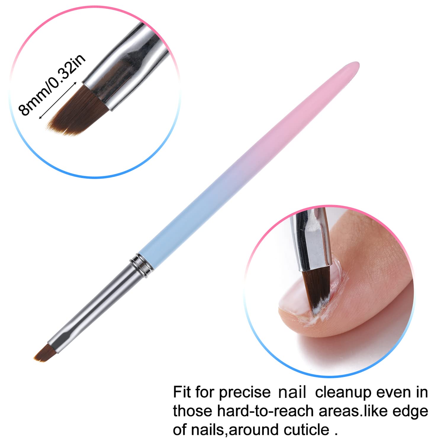 Nail Clean Up Brushes, Nail Brushes for Cleaning Polish Mistakes - Image 8