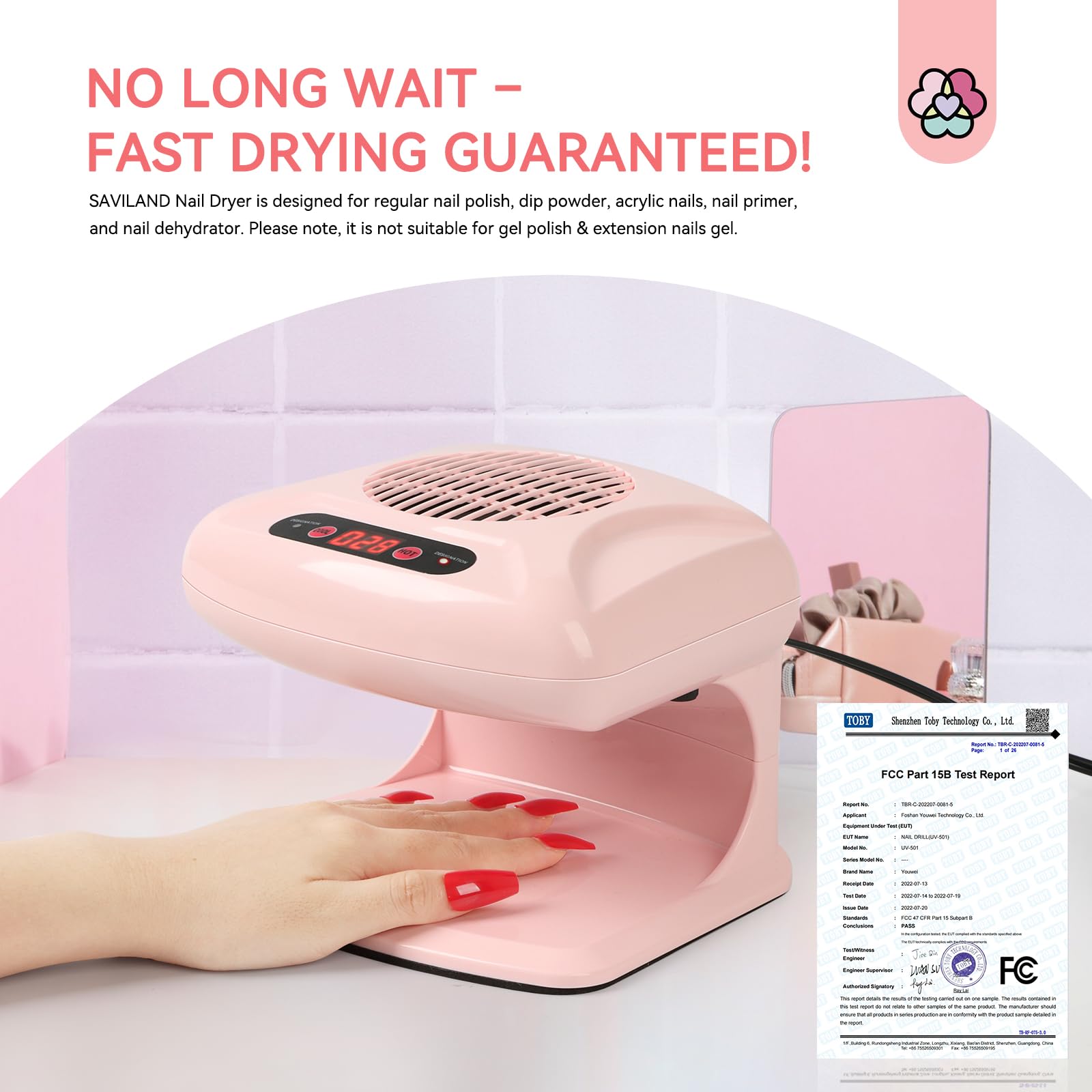 300W Quick Drying Nail Dryer for Regular Polish and Manicures - Image 6