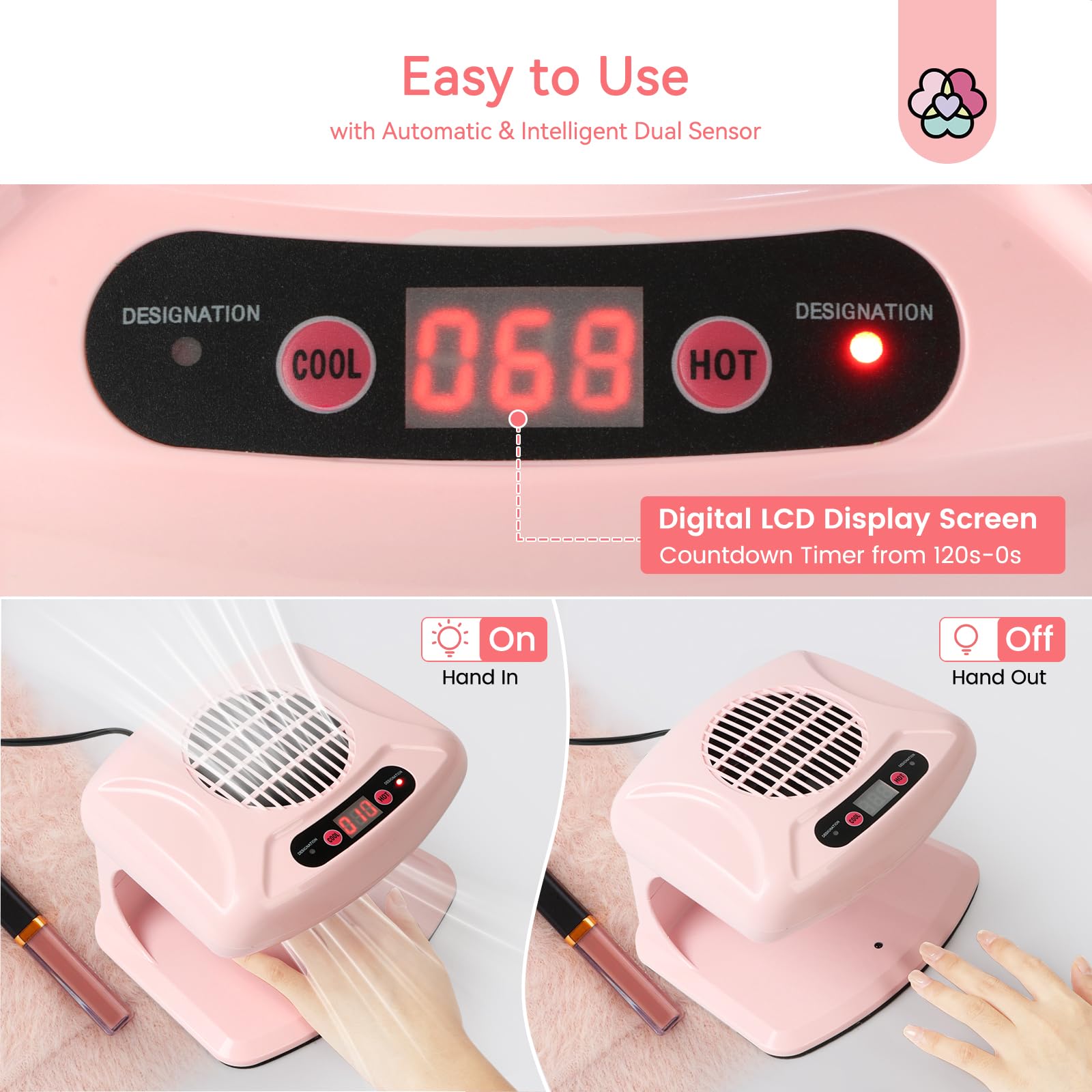 300W Quick Drying Nail Dryer for Regular Polish and Manicures - Image 4