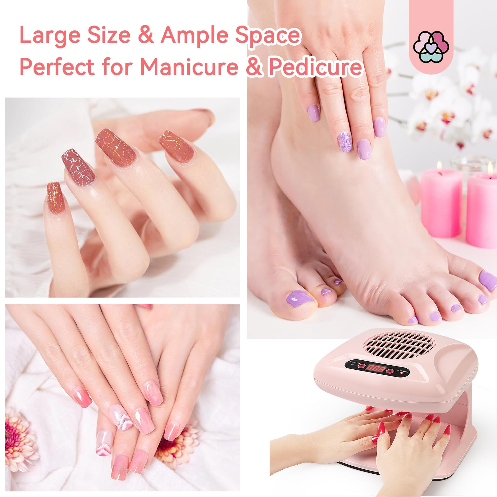 300W Quick Drying Nail Dryer for Regular Polish and Manicures - Image 2
