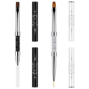 Double Ended Nail Builder Gel Brush, French Tip Nail Brush
