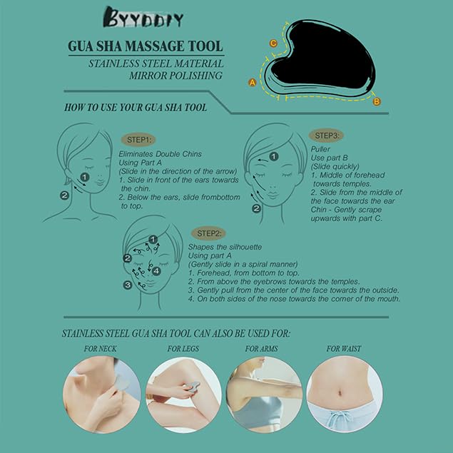 Surface Stainless Steel Gua Sha Facial Tools - Image 3